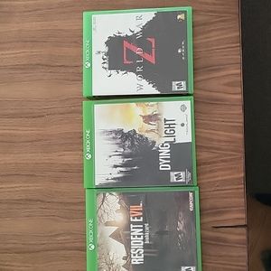 (Xbox one)Resident Evil Biohazard, Dying Light, World War Z